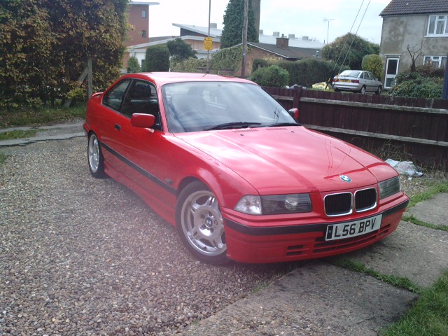 Red 1994 bmw 318is #6