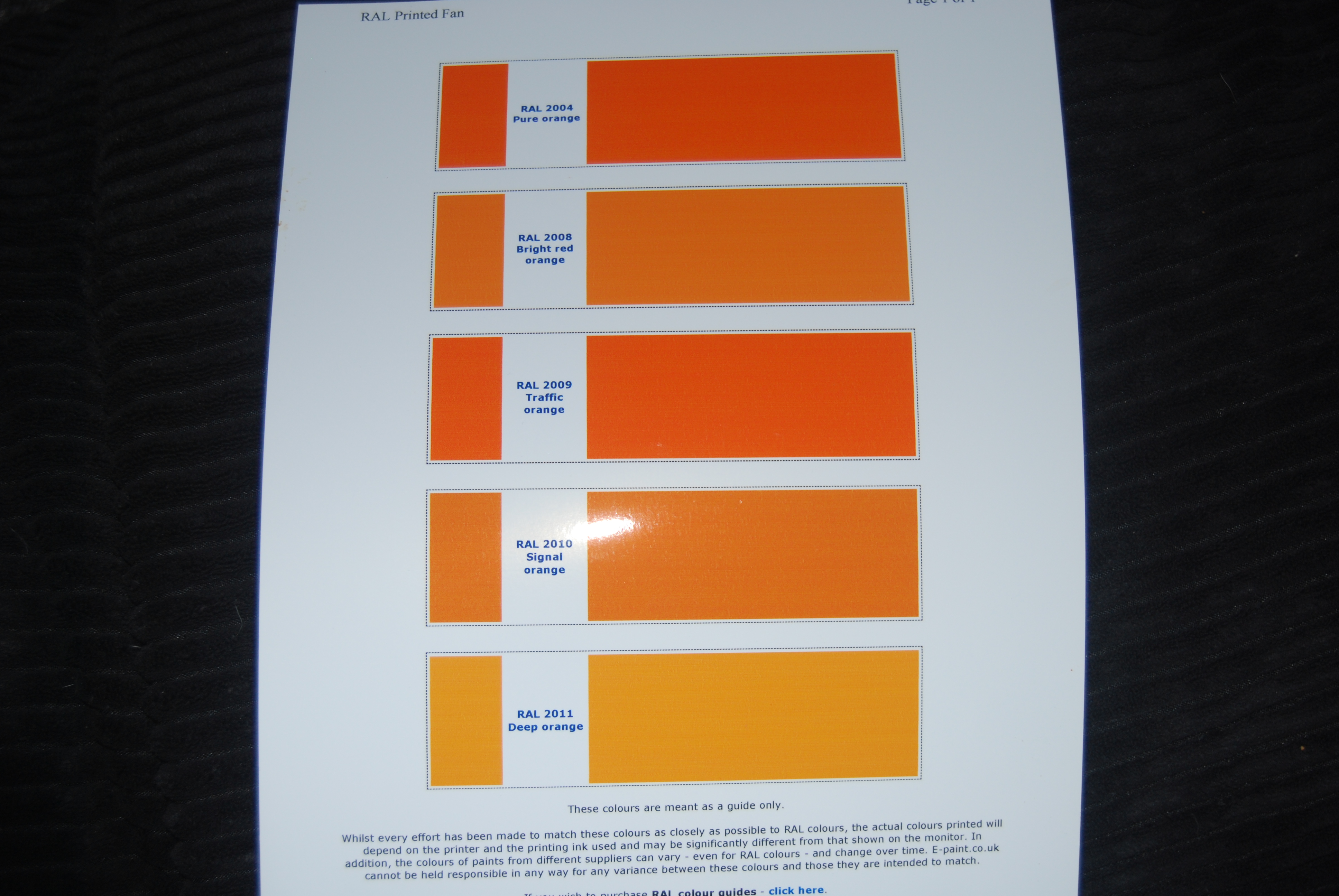 Ford signal orange paint