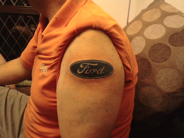 ford badge tattoo.